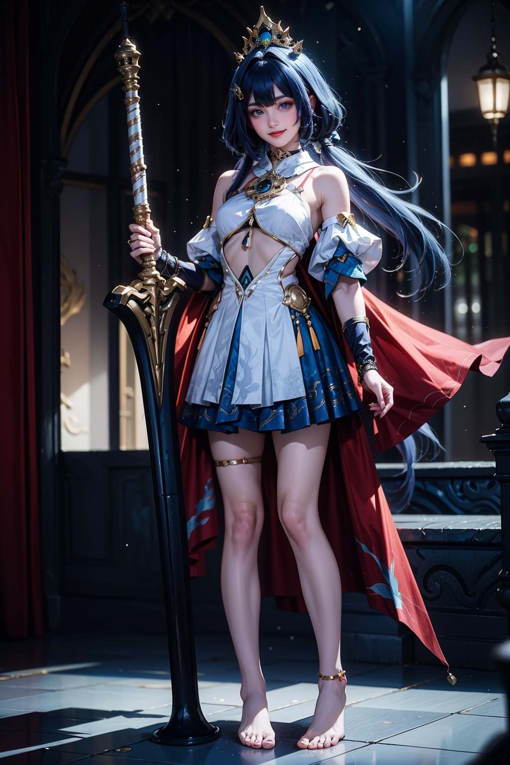 00108-2007000871-best quality,masterpiece,highres,8k,RAW photo,ultra-detailed,1girl,solo,looking at viewer,full body,standing,grin,yunli cosplay.png